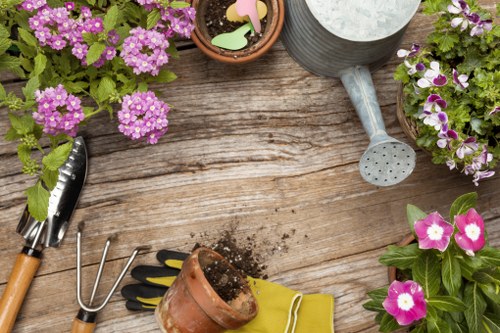 Garden waste sorting by a sustainable gardener in Hanwell