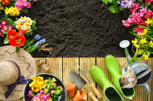 Use of protective clothing and tools in garden services