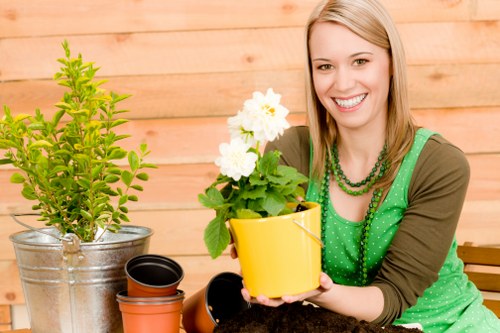 Garden maintenance safety practices during routine work