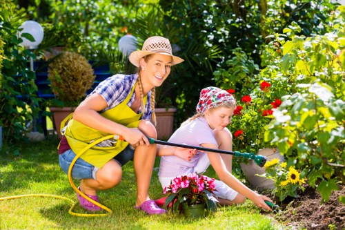 Low-carbon van used for eco-friendly garden services in Hanwell